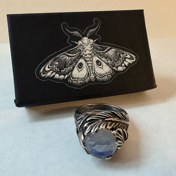 BloodMilk Jewels Swan Song Moonstone ring size 10 - Picture 3 of 5